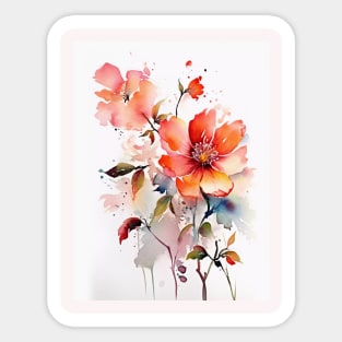 Watercolor flowers Sticker